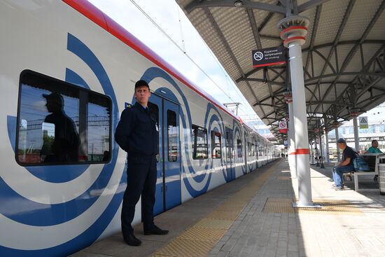 Opening of Solnechnaya transit hub and presentation of Ivolga train
