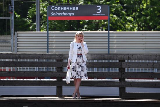 Opening of Solnechnaya transit hub and presentation of Ivolga train