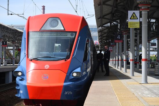 Opening of Solnechnaya transit hub and presentation of Ivolga train