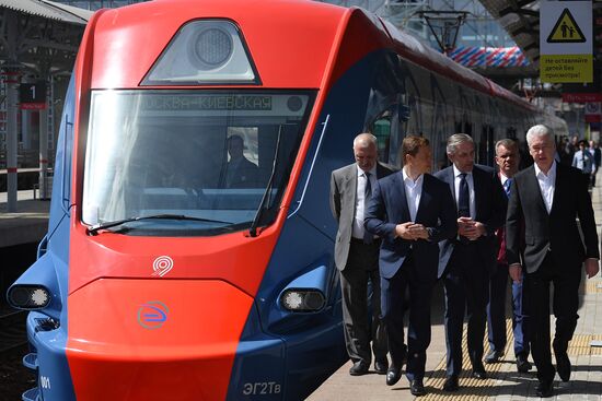 Opening of Solnechnaya transit hub and presentation of Ivolga train