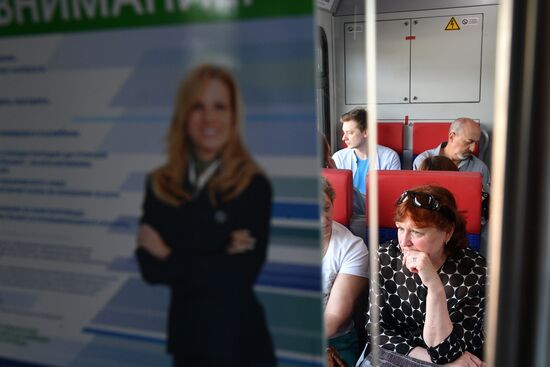Opening of Solnechnaya transit hub and presentation of Ivolga train
