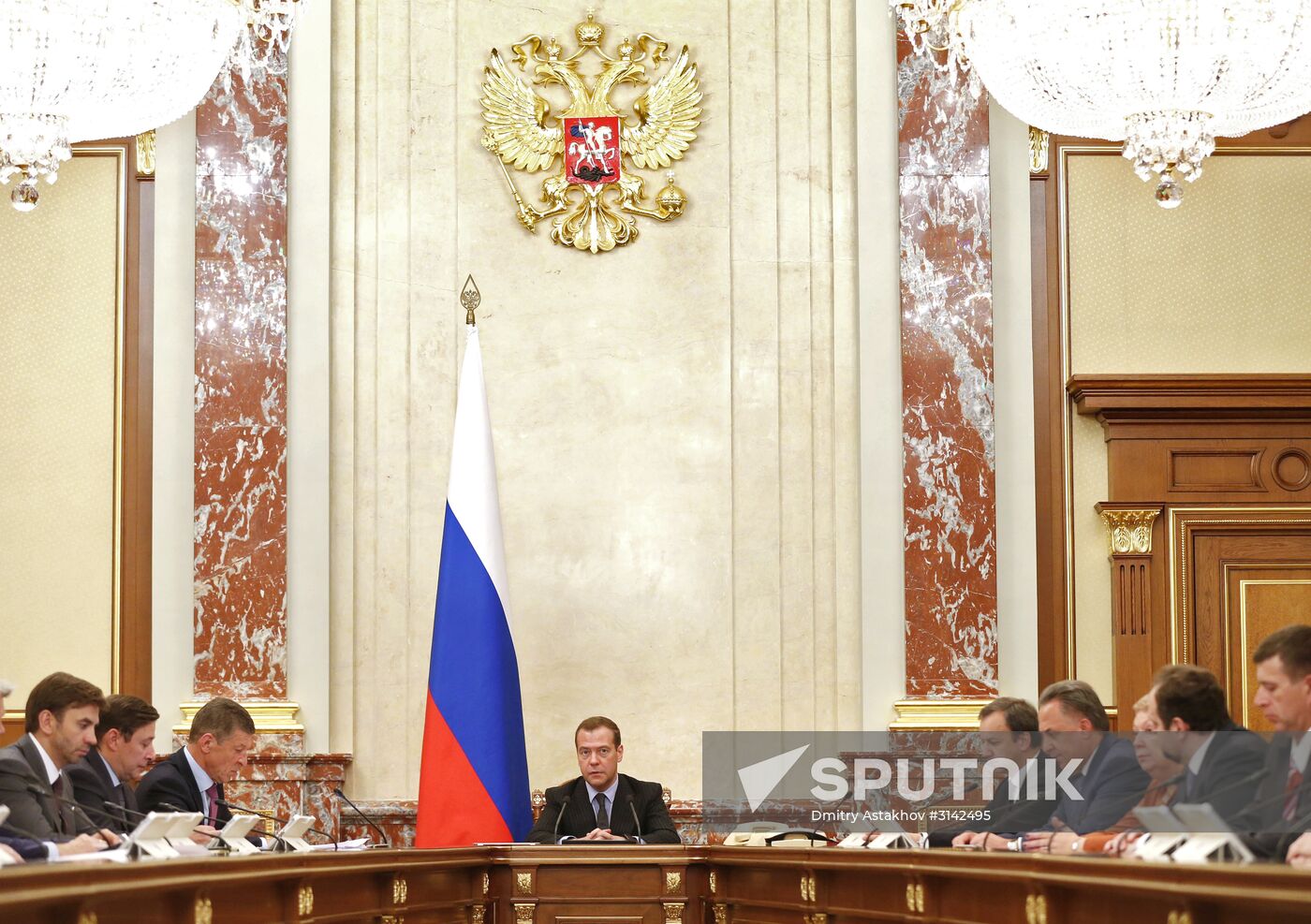 Russian Prime Minister Dmitry Medvedev chairs Government meeting