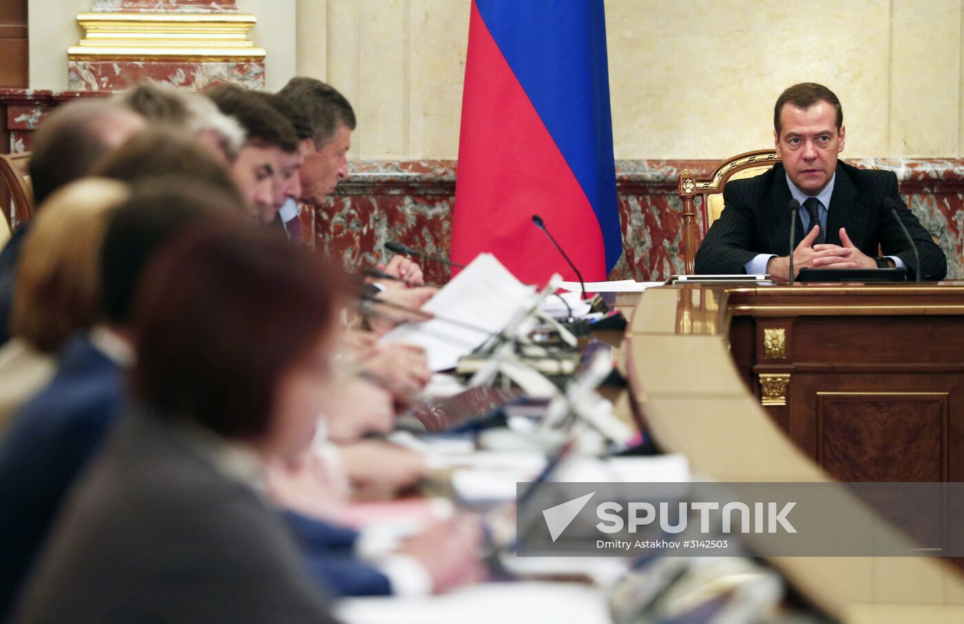 Russian Prime Minister Dmitry Medvedev chairs Government meeting