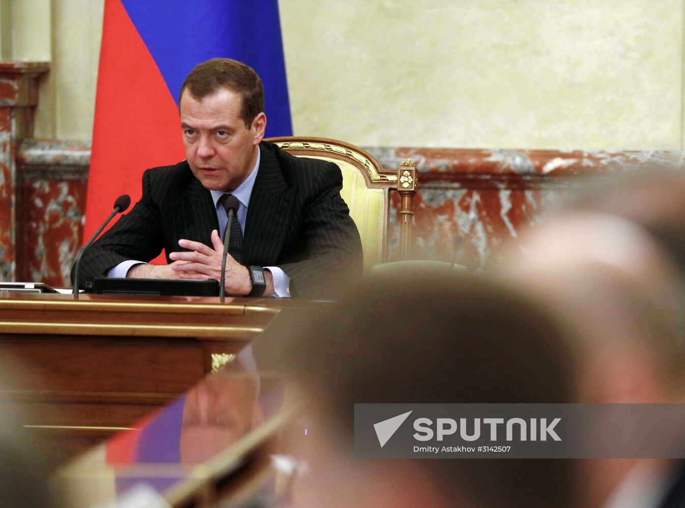 Russian Prime Minister Dmitry Medvedev chairs Government meeting