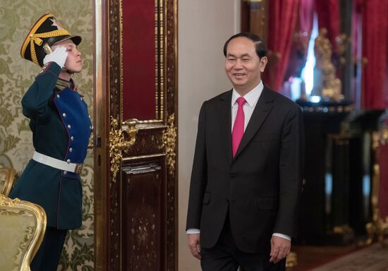 Russian President Vladimir Putin meets with President of Vietnam Tran Dai Quang