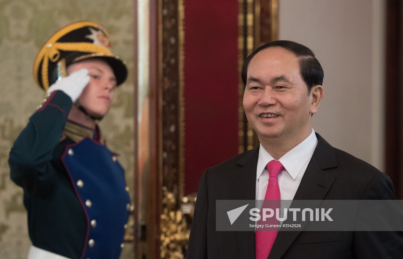 Russian President Vladimir Putin meets with President of Vietnam Tran Dai Quang