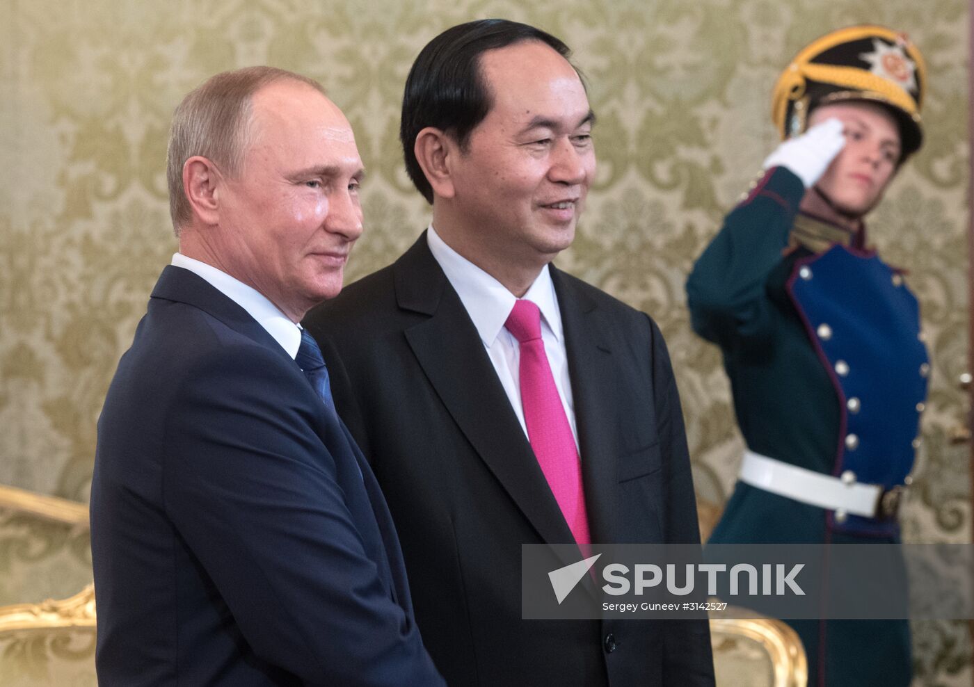 Russian President Vladimir Putin meets with President of Vietnam Tran Dai Quang