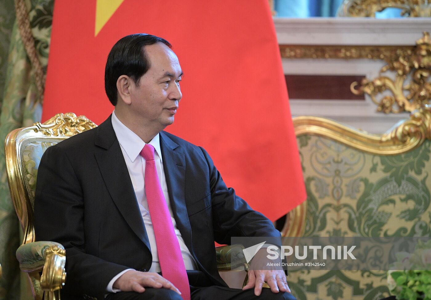 Russian President Vladimir Putin meets with President of Vietnam Tran Dai Quang