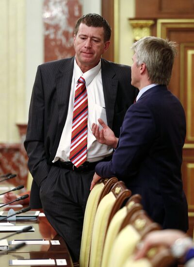 Russian prime minister Dmitry Medvedev chairs Government meeting