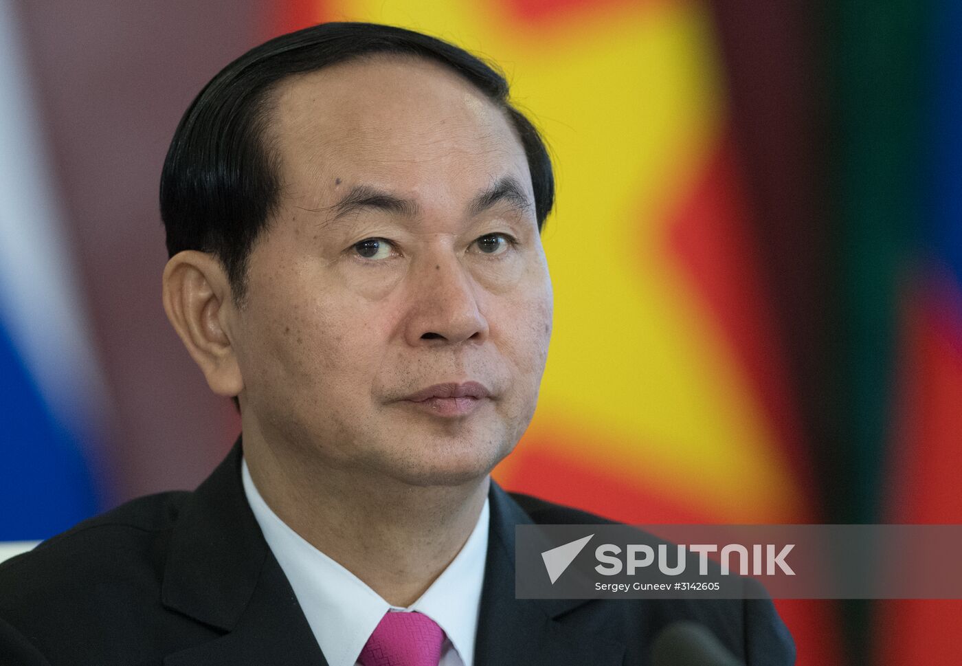 Russian President Vladimir Putin meets with Vietnamese President Tran Dai Quang