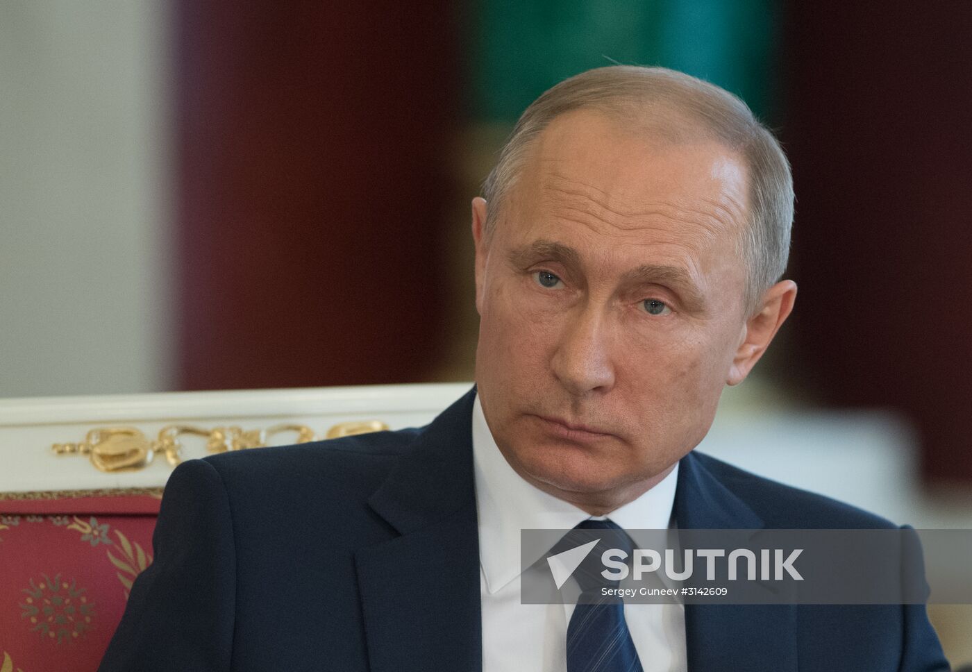 Russian President Vladimir Putin meets with Vietnamese President Tran Dai Quang