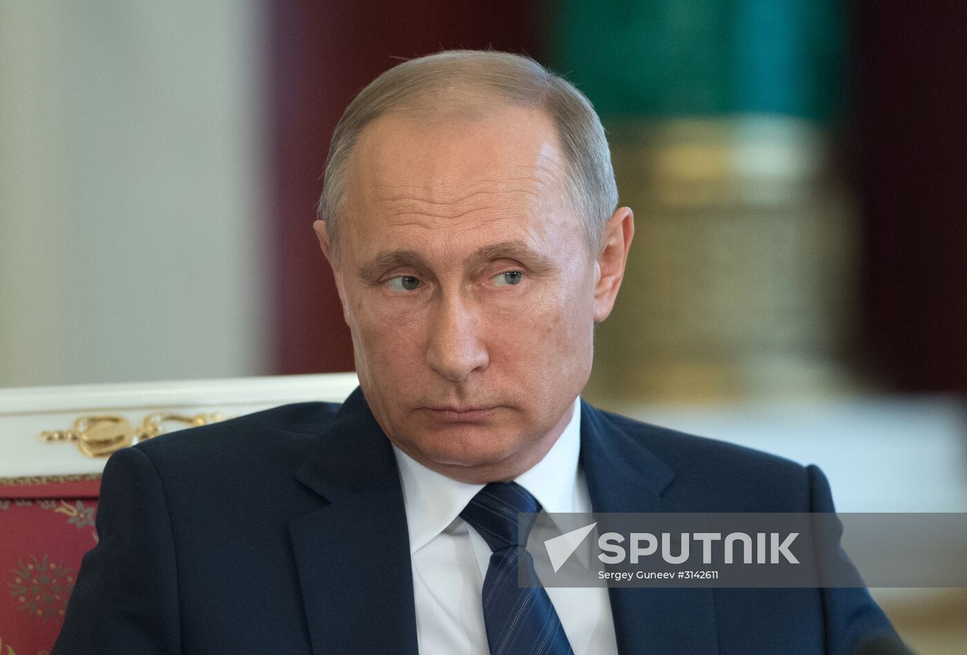 Russian President Vladimir Putin meets with Vietnamese President Tran Dai Quang