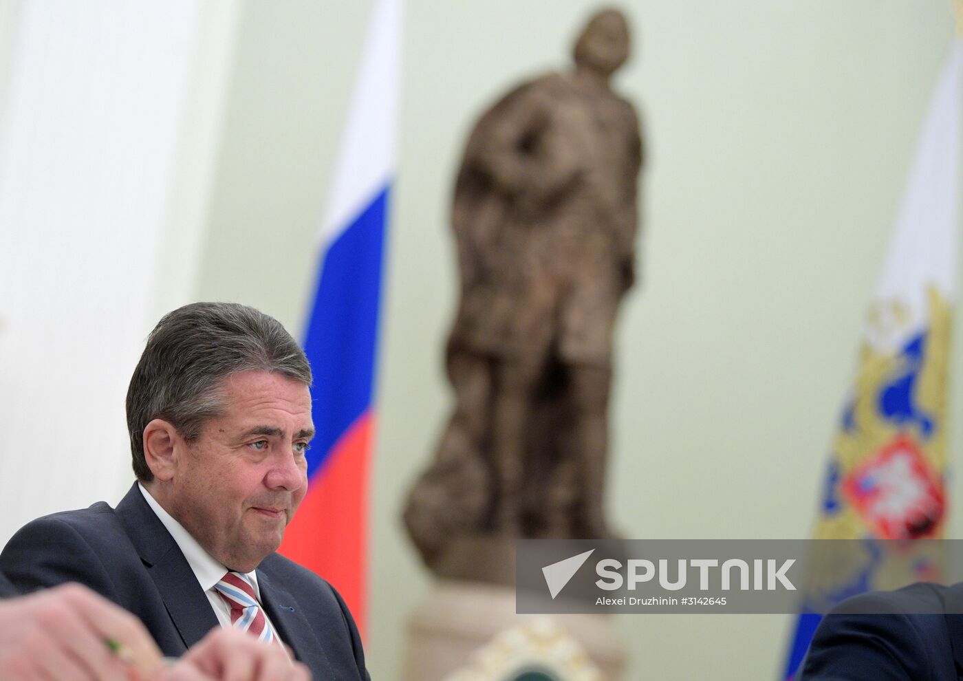 Russian President Vladimir Putin meets with German Minister of Foreign Affairs Sigmar Gabriel