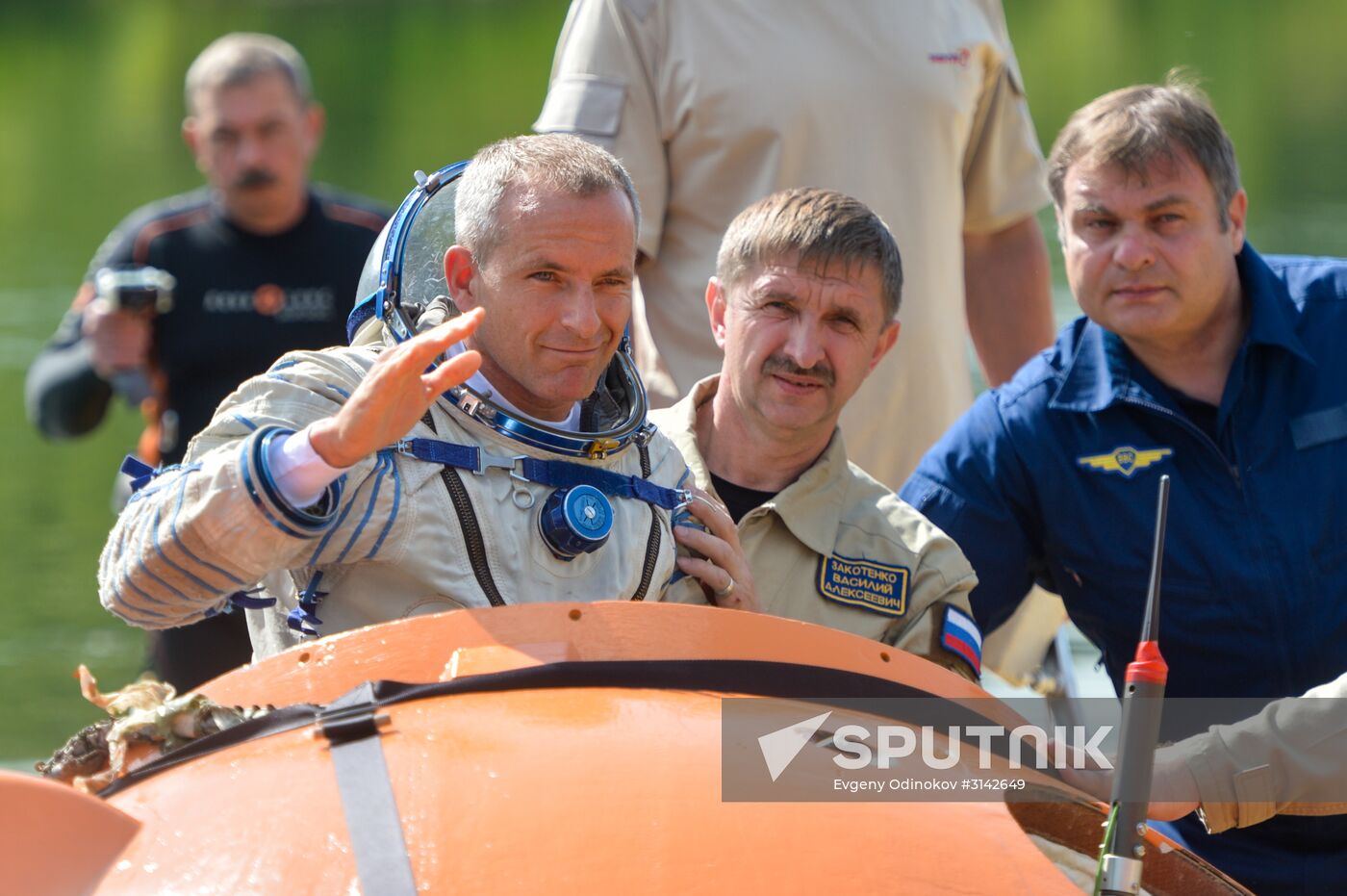 International Space Station crew water survival exercise