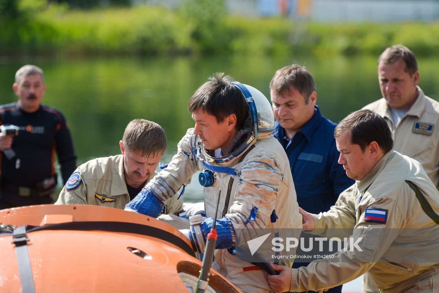 International Space Station crew water survival exercise