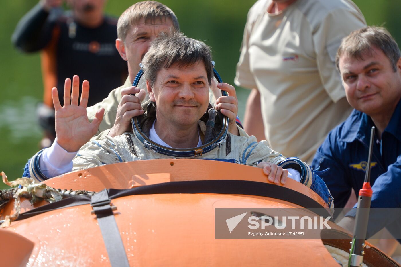 International Space Station crew water survival exercise