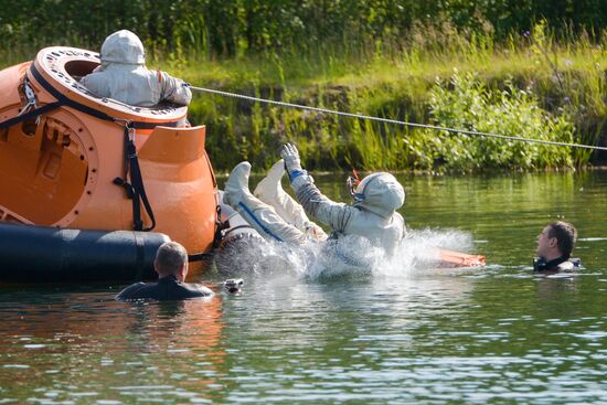 International Space Station crew water survival exercise