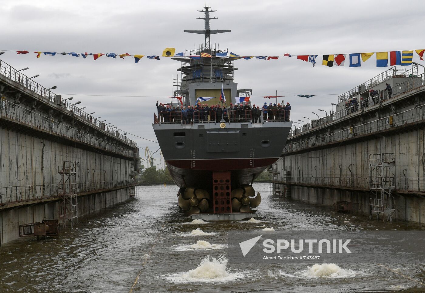 St. Petersburg's Northern Shipyard launches the Gremyashchy corvette