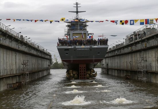St. Petersburg's Northern Shipyard launches the Gremyashchy corvette