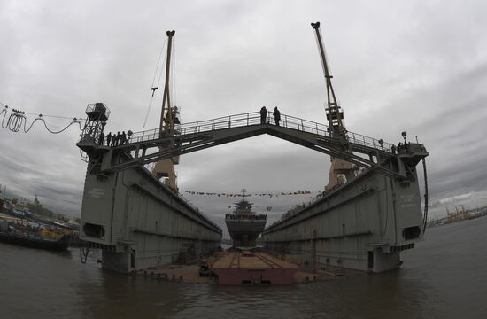 St. Petersburg's Northern Shipyard launches the Gremyashchy corvette