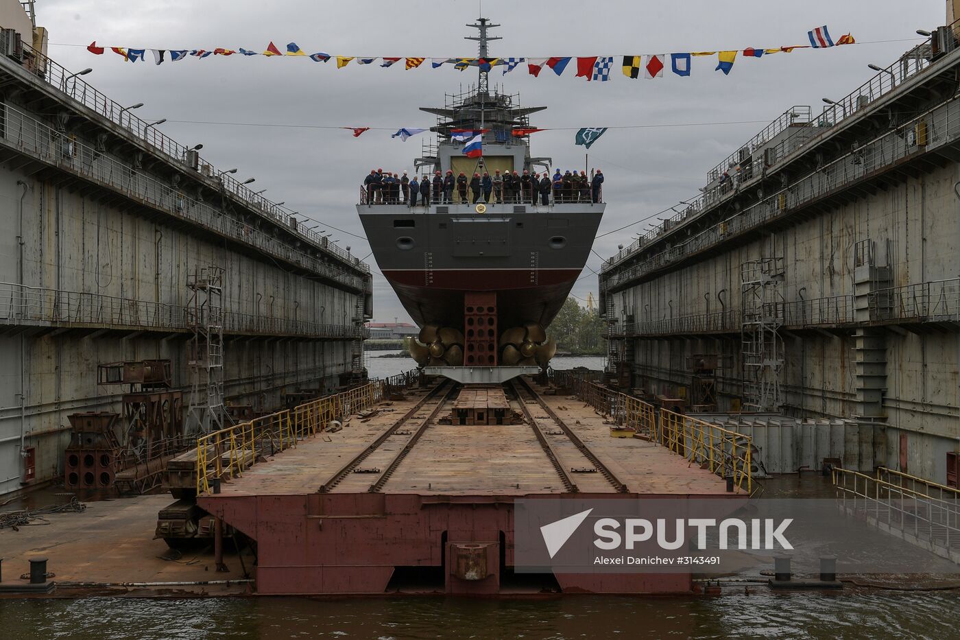 St. Petersburg's Northern Shipyard launches the Gremyashchy corvette