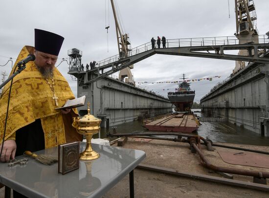 St. Petersburg's Northern Shipyard launches the Gremyashchy corvette
