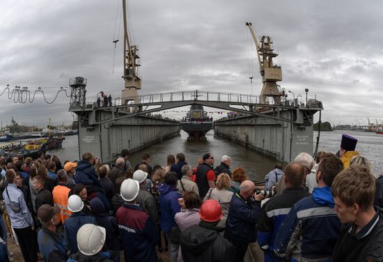 St. Petersburg's Northern Shipyard launches the Gremyashchy corvette