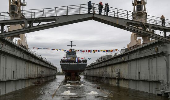 St. Petersburg's Northern Shipyard launches the Gremyashchy corvette