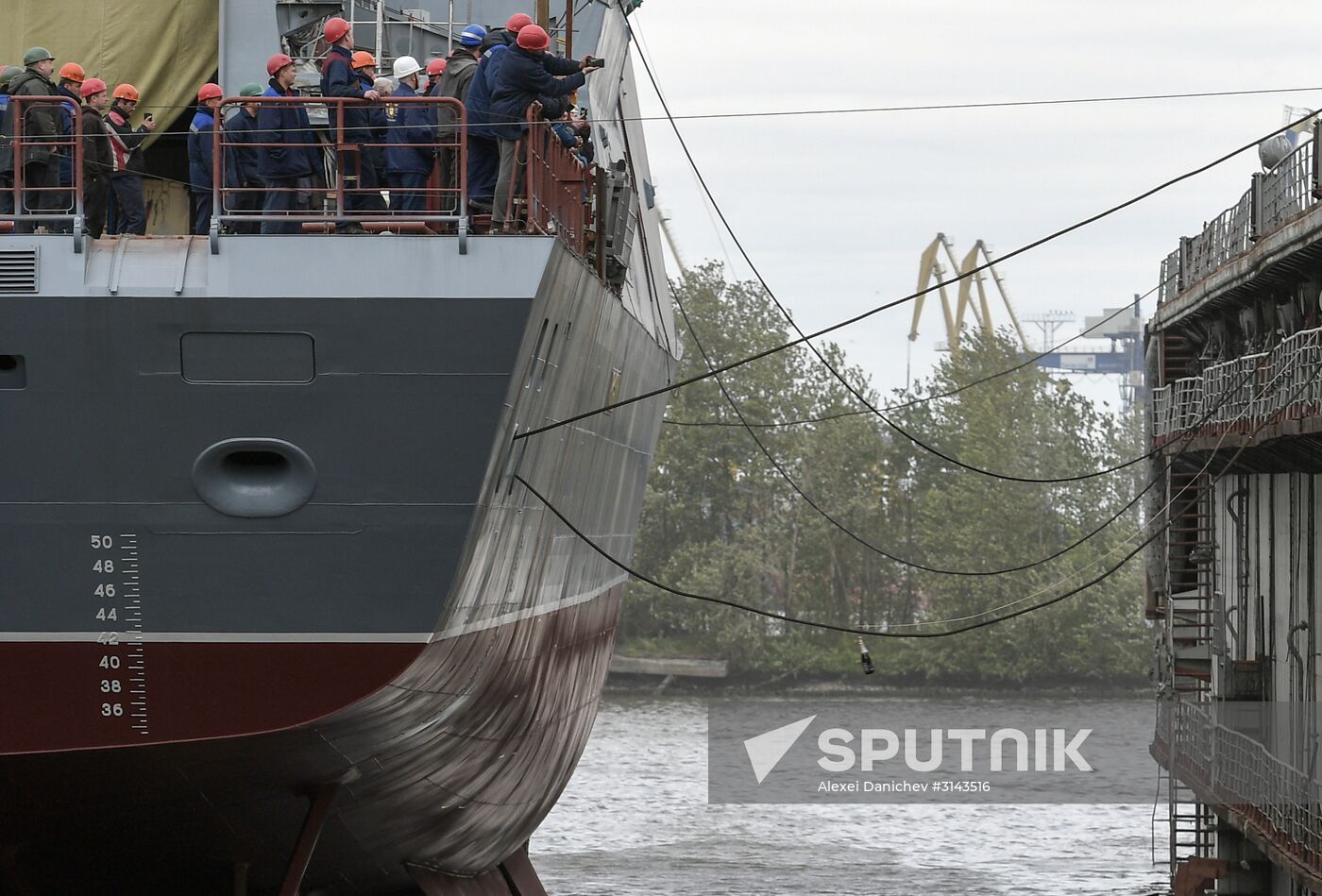 St. Petersburg's Northern Shipyard launches the Gremyashchy corvette