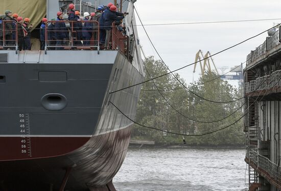 St. Petersburg's Northern Shipyard launches the Gremyashchy corvette