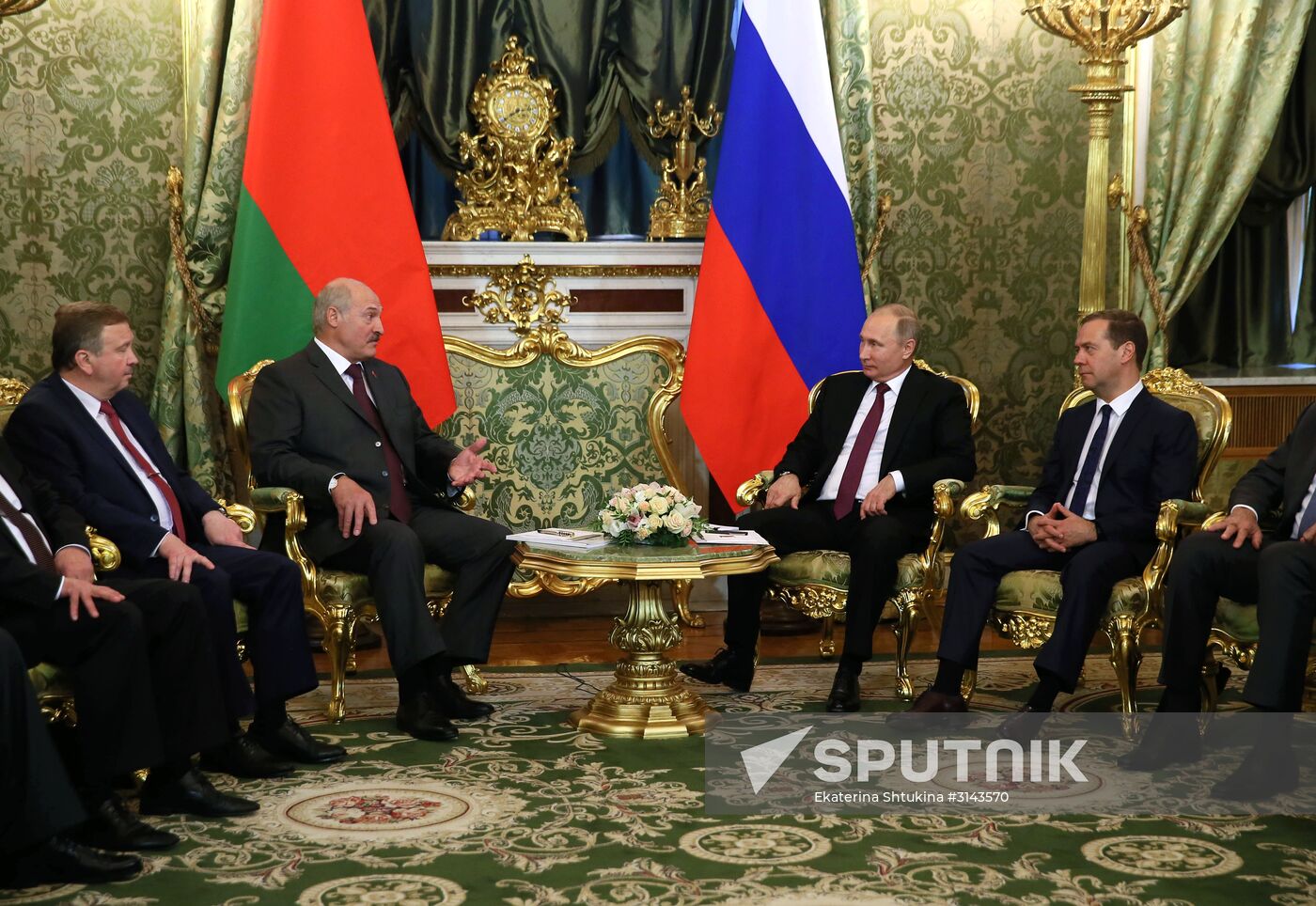 President of Russia Putin meets with Belarus President Lukashenko