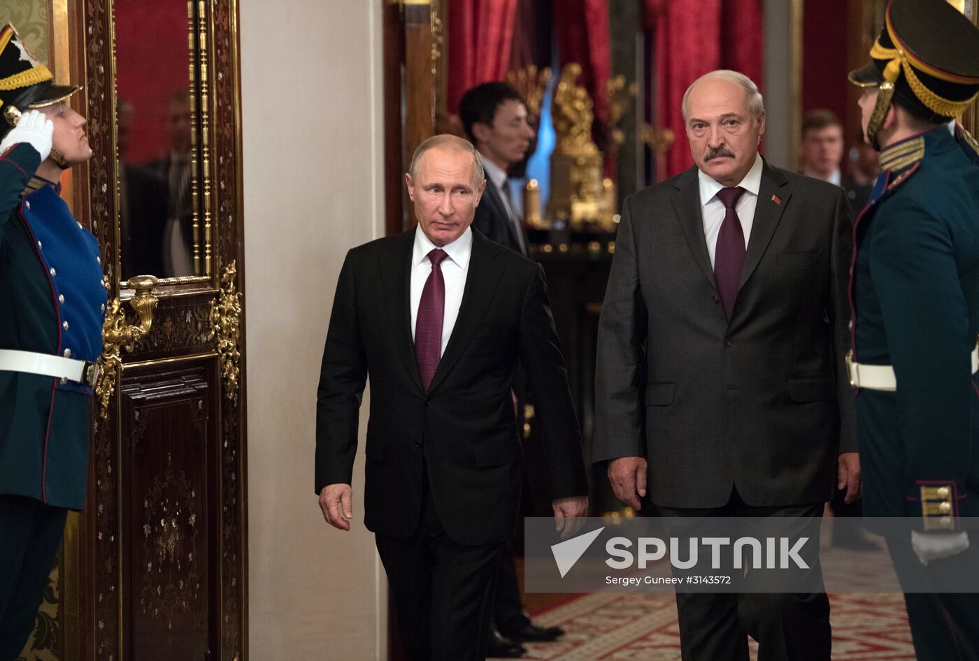 President of Russia Putin meets with Belarus President Lukashenko