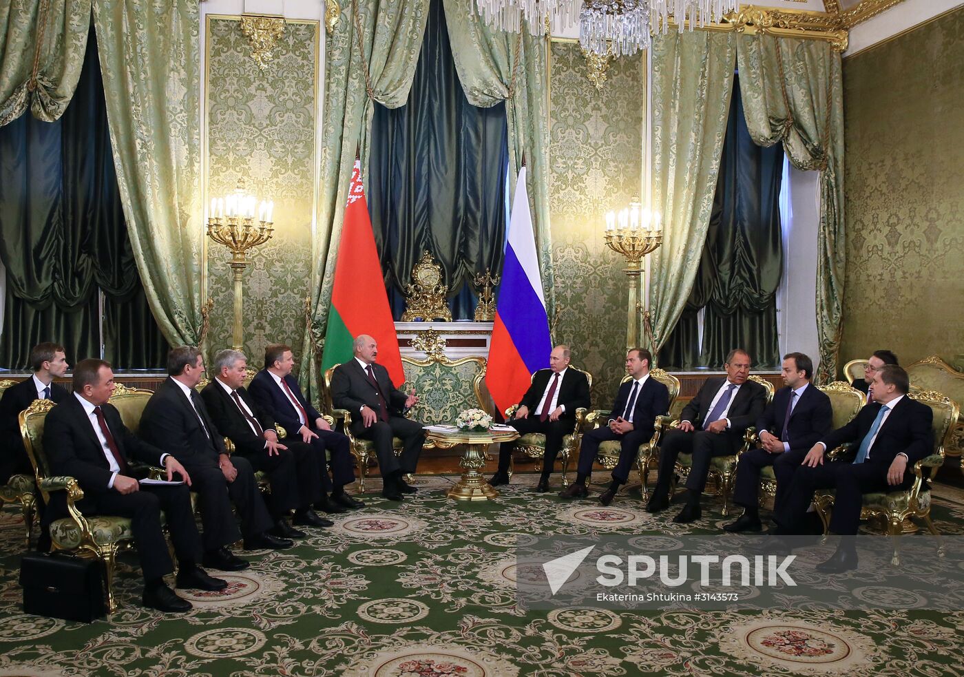 President of Russia Putin meets with Belarus President Lukashenko