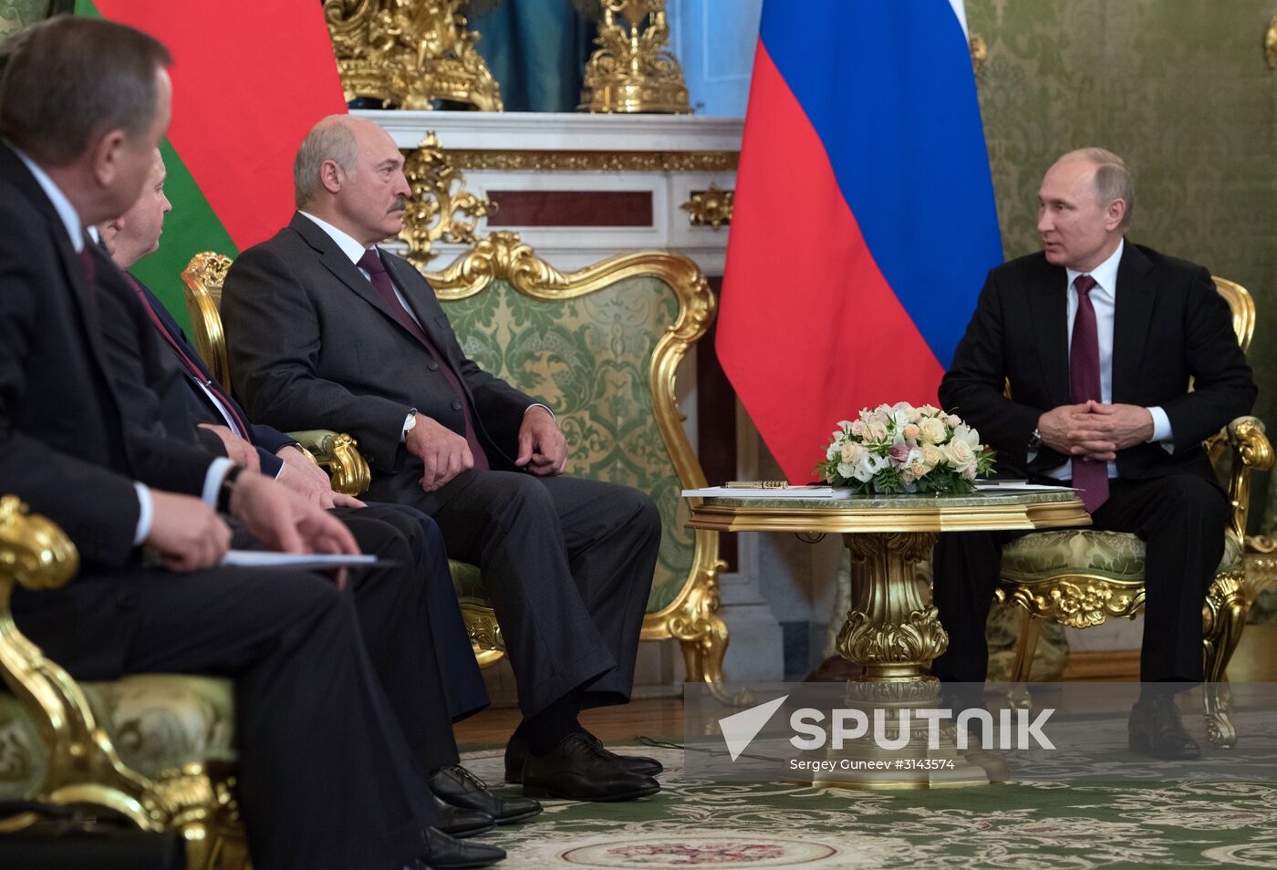 President of Russia Putin meets with Belarus President Lukashenko