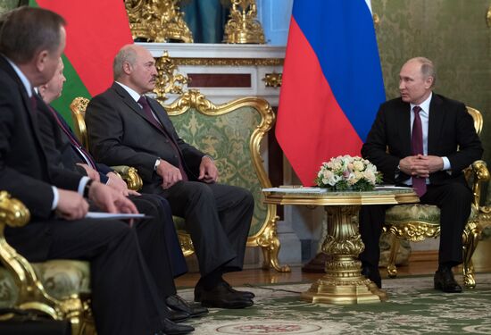President of Russia Putin meets with Belarus President Lukashenko