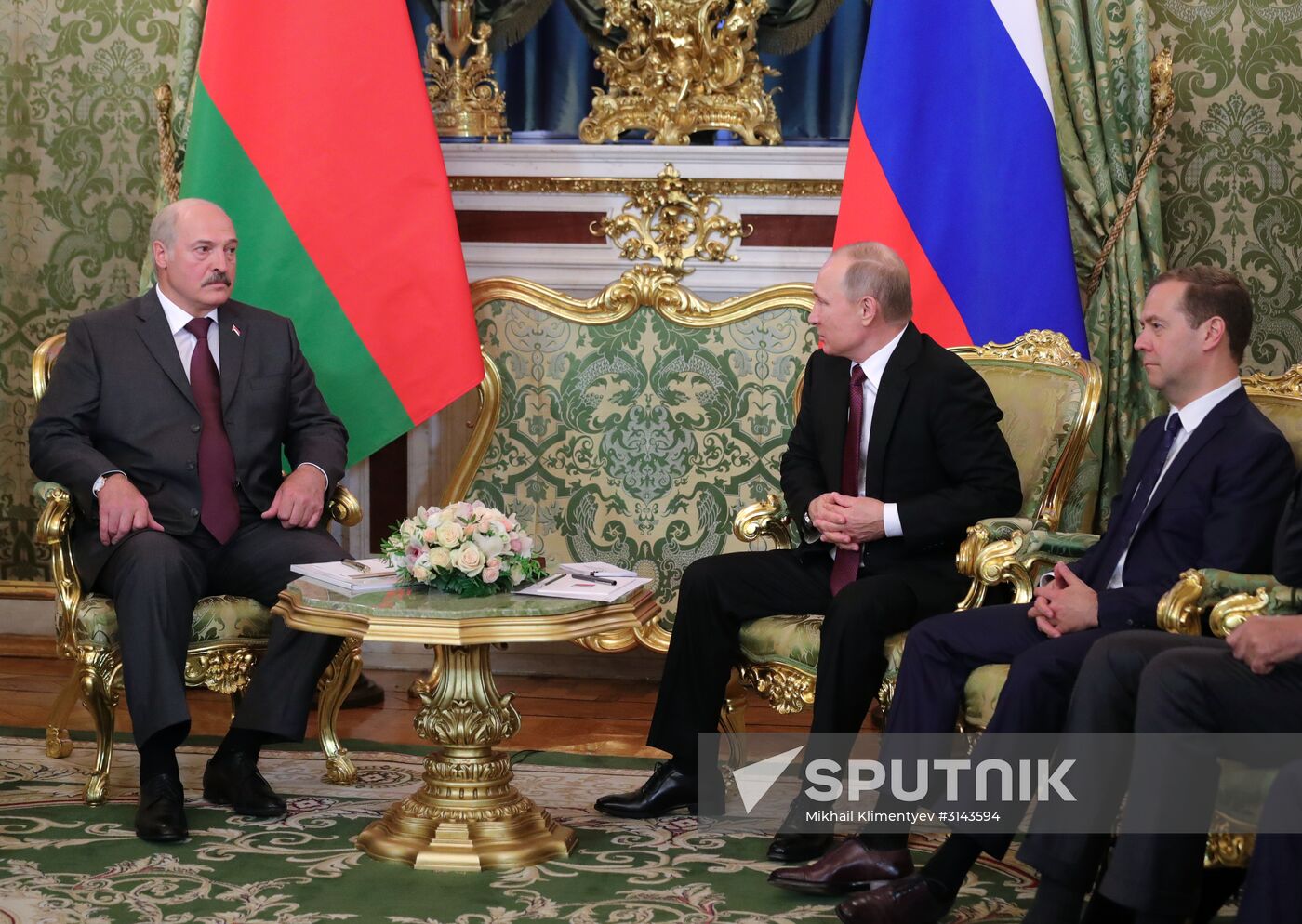 President of Russia Putin meets with Belarus President Lukashenko