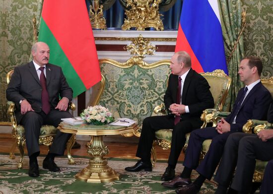 President of Russia Putin meets with Belarus President Lukashenko