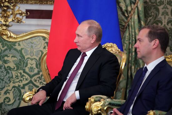 President of Russia Putin meets with Belarus President Lukashenko