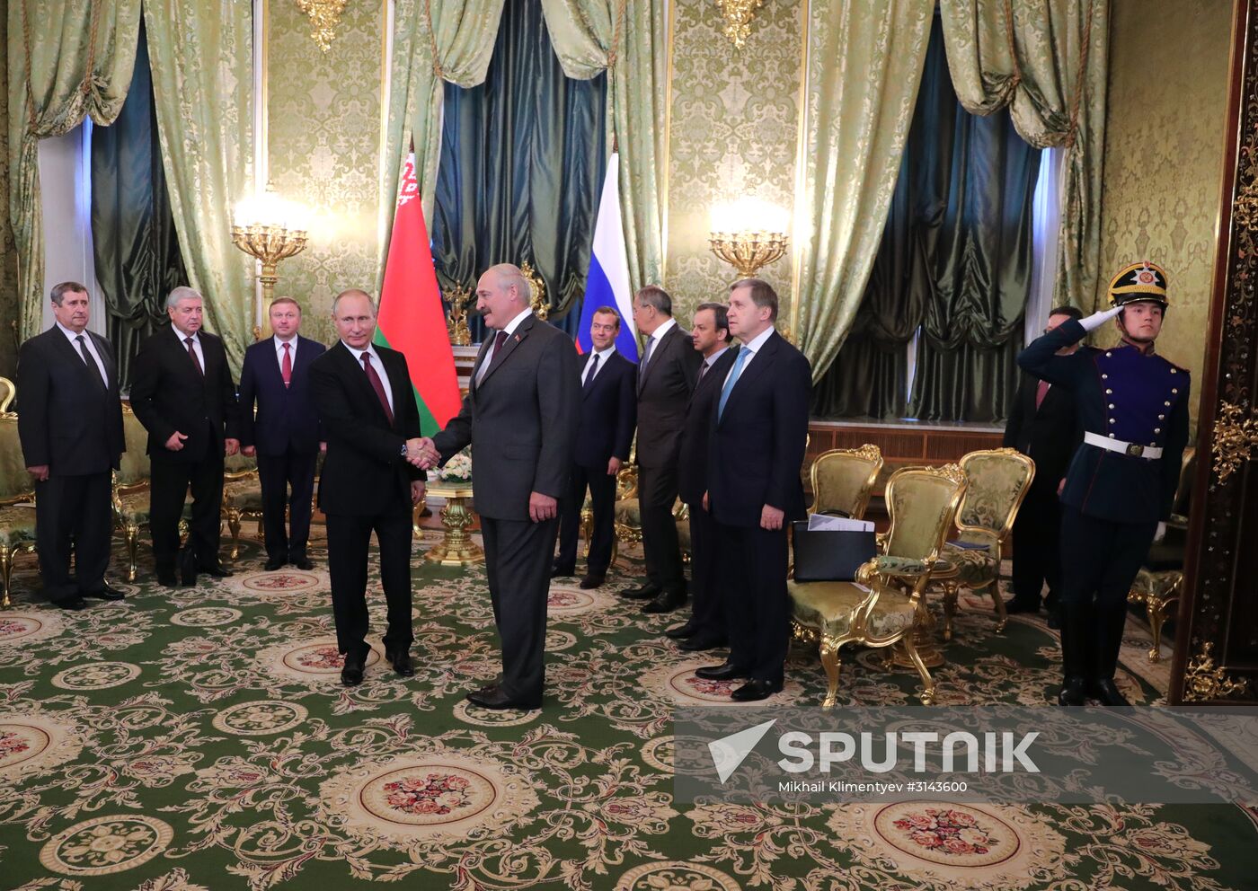 President of Russia Putin meets with Belarus President Lukashenko