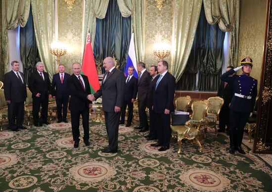 President of Russia Putin meets with Belarus President Lukashenko