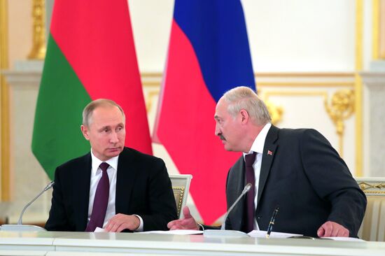 Russia, Belarus Presidents Putin and Lukashenko attend Union State's Supreme State Council meeting