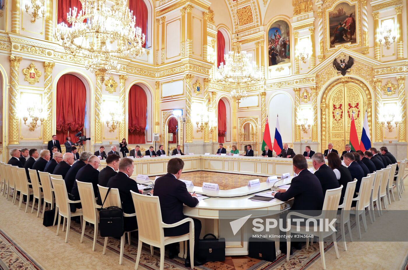 Russia, Belarus Presidents Putin and Lukashenko attend Union State's Supreme State Council meeting