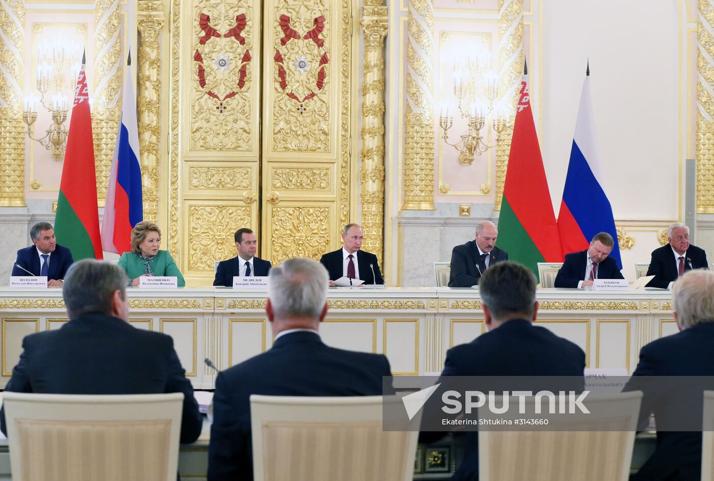 Russia, Belarus Presidents Putin and Lukashenko attend Union State's Supreme State Council meeting