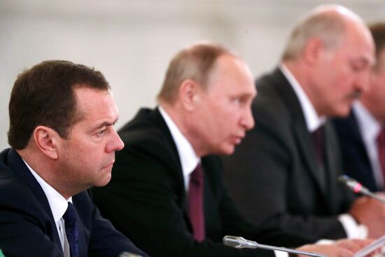 Russia, Belarus Presidents Putin and Lukashenko attend Union State's Supreme State Council meeting