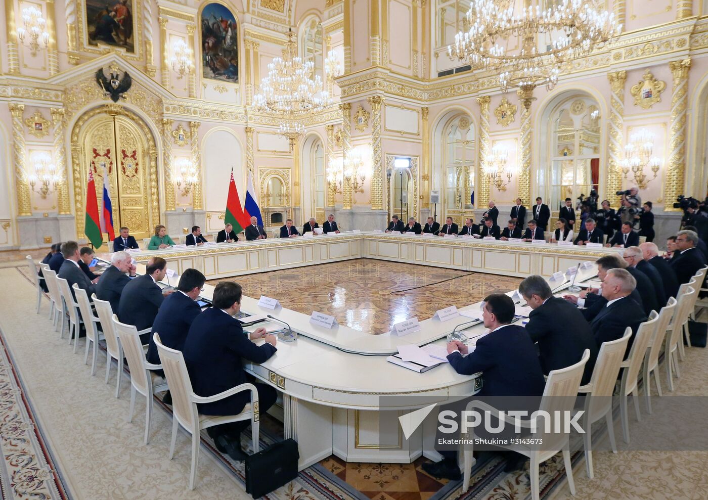 Russia, Belarus Presidents Putin and Lukashenko attend Union State's Supreme State Council meeting