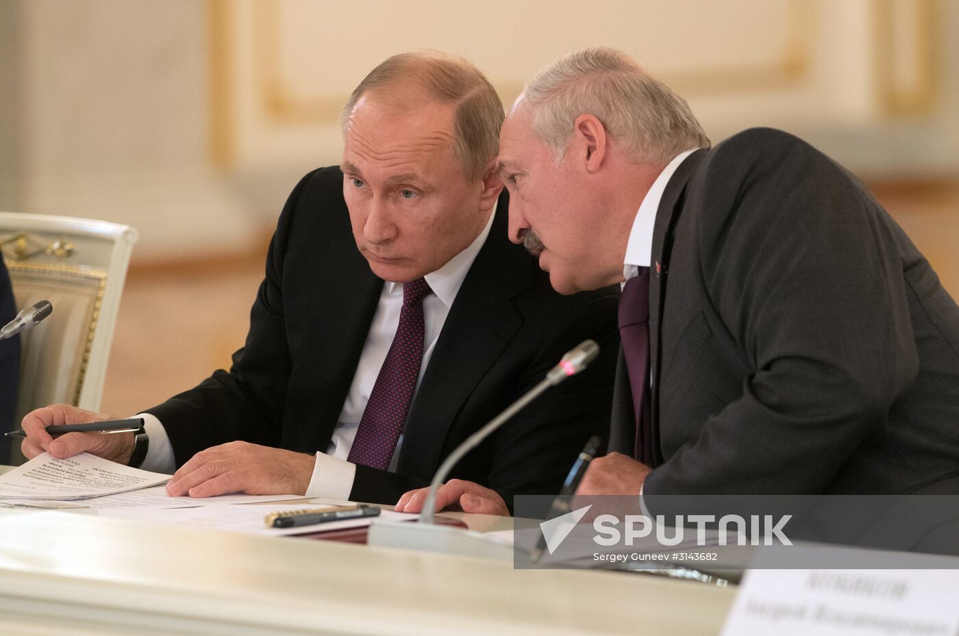 Russia, Belarus Presidents Putin and Lukashenko attend Union State's Supreme State Council meeting