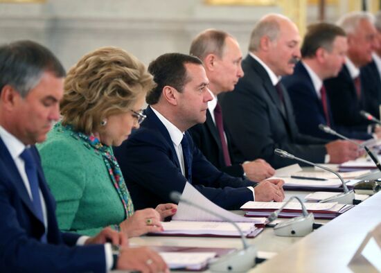 Russia, Belarus Presidents Putin and Lukashenko attend Union State's Supreme State Council meeting