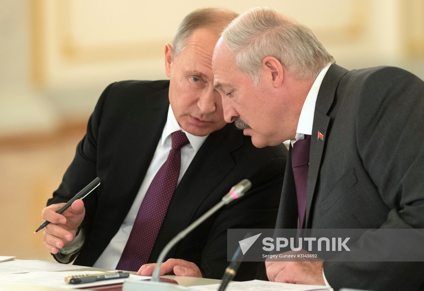 Russia, Belarus Presidents Putin and Lukashenko attend Union State's Supreme State Council meeting
