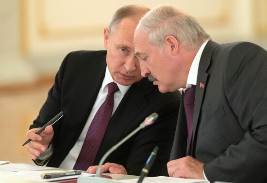 Russia, Belarus Presidents Putin and Lukashenko attend Union State's Supreme State Council meeting