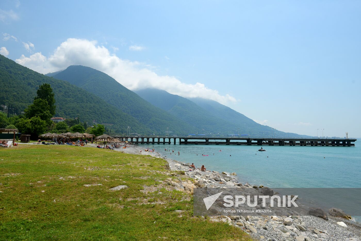 Holiday-makers in Abkhazia